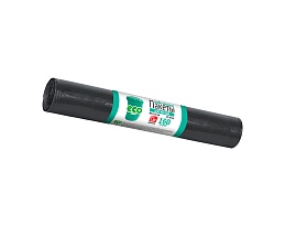 Мешки для мусора 160 л, черные, в рулоне 10 шт., ПВД, 25 мкм, 1100х800 мм, GRIFON, 101-031 в Магнитогорске