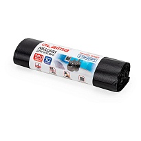 Мешки для мусора 120 л, черные, в рулоне 10 шт., ПНД, 14 мкм, 1100х700 мм, LAIMA, 601385 в Магнитогорске