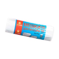 Мешки для мусора 120 л, белые, рулон 10 шт., ПНД, 12 мкм, 1100х690 мм, Эконом, МЭ2622 (МНЭ 120-10б) в Магнитогорске