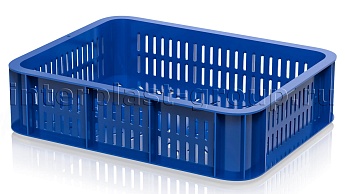 Ящик (лоток) кондитерский перфорированный синий в Магнитогорске