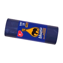 Мешки для мусора 240 л, синие, рулон 10 шт., ПВД 36 мкм, 1350х900 мм, Уфа Пак, МВ1854 (МВ 240-10с) в Магнитогорске