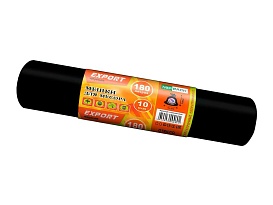 Мешки для мусора 180 л, ароматизированные, черные, в рулоне 10 шт., ПВД, 80 мкм, 1100х930 мм, EXPORT, exp18010142 в Магнитогорске