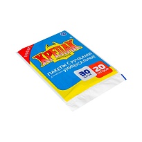 Мешки для мусора 20 л, с ручками, черные, в пачке 20 шт., ПНД, 10 мкм, 550х440 мм, Крепак, 4607075710023 в Магнитогорске